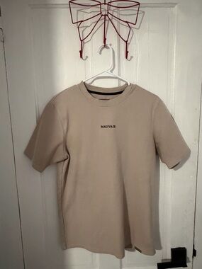 Men's mauvais Beige Crewneck T-Shirt